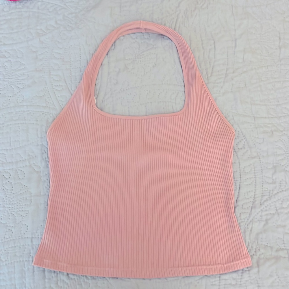 Blush Halter Cropped Top